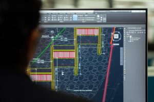 female engineer planning dam
